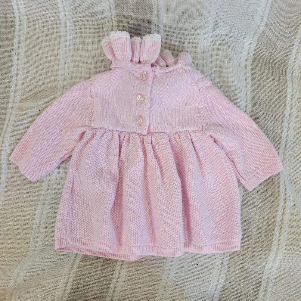 Janie and Jack Knit Dress Bloomers Outfit Pastel Pink Size 0 to 3 Months